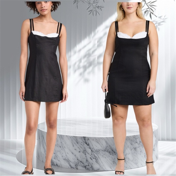 chinese dress ladies Rent The Selia Green Linen Dress By Reformation
